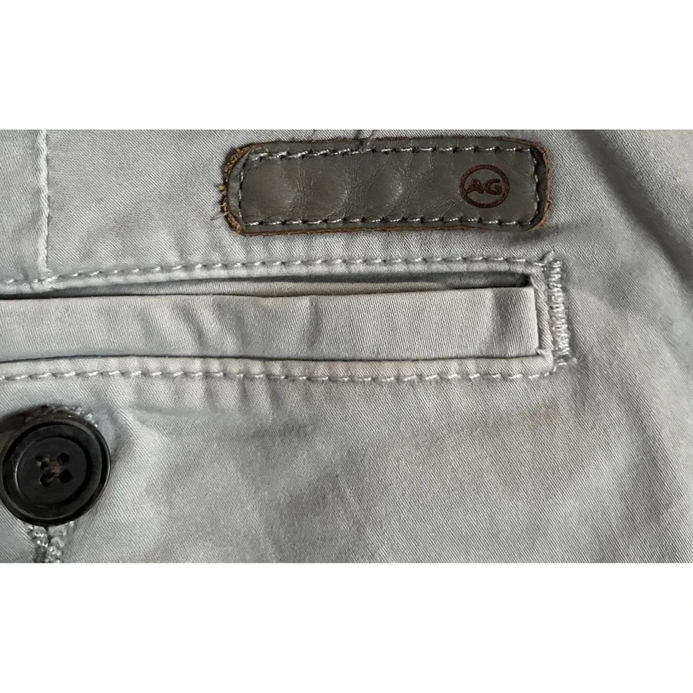 AG Adriano Goldschmied The Wanderer Slim Fit‎ Chino Shorts Light Grey Mens 38-40